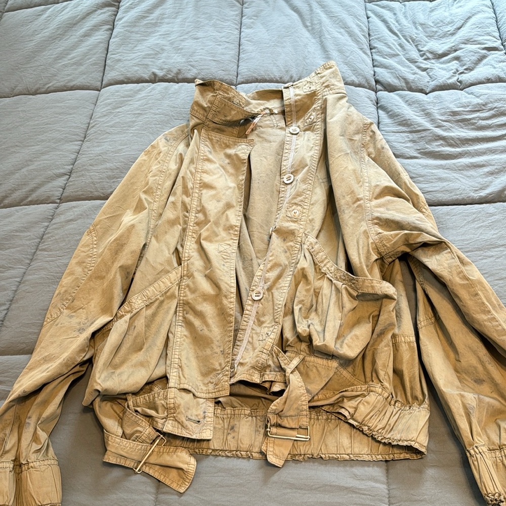 FREE PEOPLE windbreaker (splatter design print)